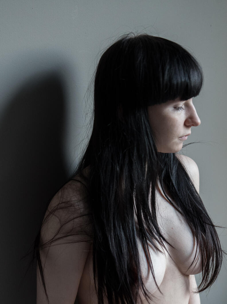 photograph, girl, interior, natural light, standing